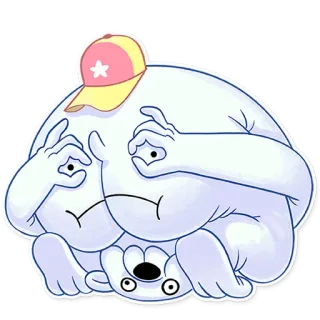 😛 Мультфильм, Персонаж, Смешной, Причудливый, Игривый, Наклейка whatsapp sticker