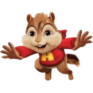 🤗 Alvin Alvin and the Chipmunks dessin animé, écureuil, personnage, rouge, pull telegram sticker