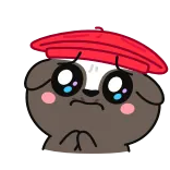 🥺 Cartone animato, Carino, Triste, Cucciolo, Cane, Animale domestico, Animale, Occhi telegram sticker