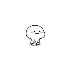 🙂 cartoon, blob, cute, simple, kawaii, minimalist telegram sticker