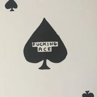 🃏 FUCKING ACE Asso, Carta, Picche, Offensivo, Carta da gioco telegram sticker