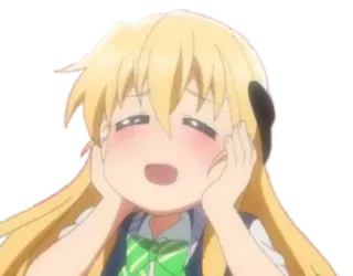 ☺️ Anime, Dibujos animados, Lindo, Kawaii, Chica, Feliz telegram sticker