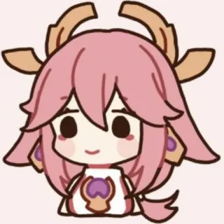 🌟 Yae Miko Genshin Impact Anime, Chibi, Genshin Impact, Yae Miko, Jeu vidéo, Personnage whatsapp sticker