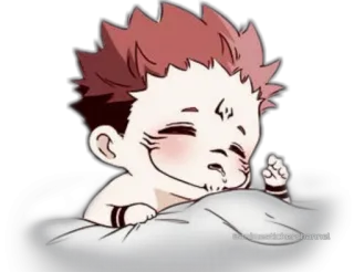 😴 Ryomen Sukuna Jujutsu Kaisen Anime, Manga, Jujutsu Kaisen, Sukuna, Baby, Chibi, Süß, Sticker telegram sticker