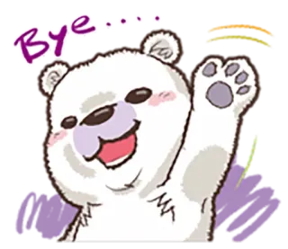 👋 Bye... gấu, vẫy tay, tạm biệt, chia tay, hoạt hình, dễ thương whatsapp sticker