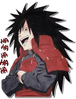 😈 Madara Uchiha Naruto HA HA HA HA HA Anime, Naruto, Madara, Uchiha, Rindo, Malvado telegram sticker