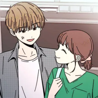 📜 dibujos animados, pareja, amor, relación, anime, amistad telegram sticker
