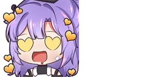 😍 anime, cute, sticker, hearts, love telegram sticker