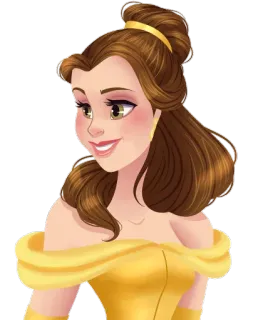 😁 Belle Beauty and the Beast Disney, Белль, Красавица и чудовище, Принцесса, Мультфильм, Анимация telegram sticker