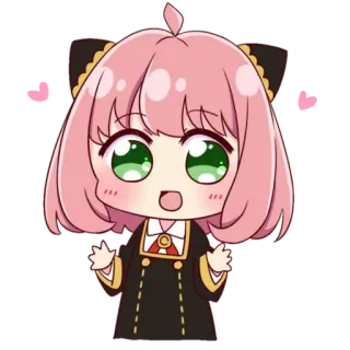 😍 Anya Anime, Charakter, Süß, Aufkleber, Illustration telegram sticker