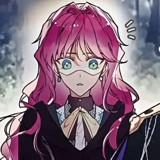 💭 anime, manga, character, pink hair, surprised telegram sticker