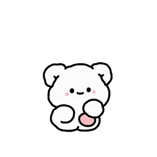 💬 fofo, animal, kawaii, urso polar, desenho animado whatsapp sticker