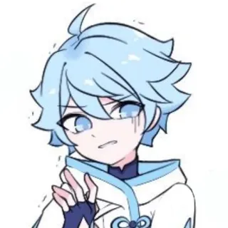 😱 Chongyun Genshin Impact anime, genshin impact, chongyun, video game, sticker, cute, character, cryo telegram sticker