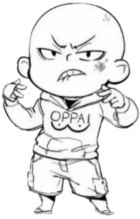 😲 OPPAI Аниме, Манга, Чиби, Смешные, Толстовка telegram sticker