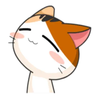 😊 gato, adesivo, fofo, tricolor, desenho animado telegram sticker