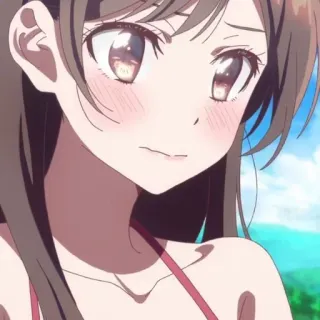 🍫 Chizuru Ichinose Rent-A-Girlfriend 애니메이션, 치즈루, 렌탈여친, 만화, 카툰, 캐릭터, 여자, 귀여운 telegram sticker