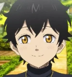 🌟 Yuno Black Clover Аниме, Парень, Улыбка, Персонаж, Манга, Милый telegram sticker
