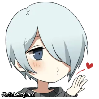 😘 @stickerzgram Аниме, Чиби, Персонаж, Милый, Стикер, Каваий telegram sticker