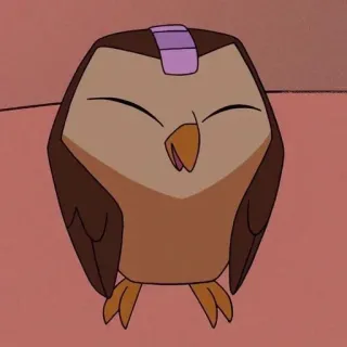 🦉 만화, 새, 동물, 캐릭터, 올빼미, 귀여운 whatsapp sticker