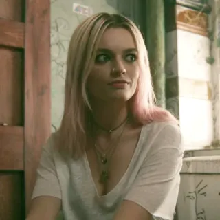 🌸 Maeve Wiley Sex Education Maeve Wiley, Emma Mackey, Sex Education, Serie TV, Retrato, Drama adolescente, Netflix telegram sticker