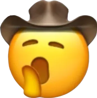 🤠 emoji, cowboy, yawning face, cowboy hat, sleepy, bored telegram sticker