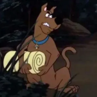 😠 Scooby Doo dog, cartoon, Scooby Doo, scared, animation telegram sticker