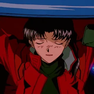 🌸 Misato Katsuragi Neon Genesis Evangelion Anime, Personnage, Misato, Evangelion whatsapp sticker