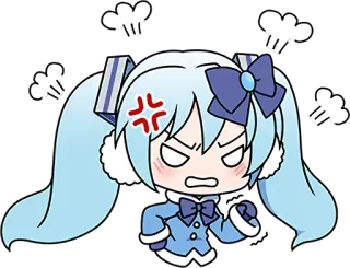 💢 bravo, anime, chibi, frustrado, desenho animado, fofo telegram sticker