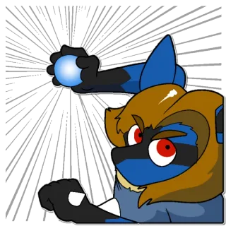 ⚡️ Lucario Lucario, Pokémon, Anime, Videojuego telegram sticker