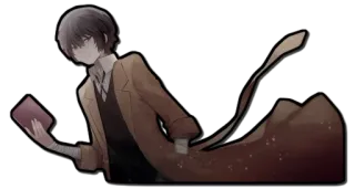 😒 Osamu Dazai Bungou Stray Dogs Anime, Dazai, Bungou Stray Dogs, Książka, Postać telegram sticker