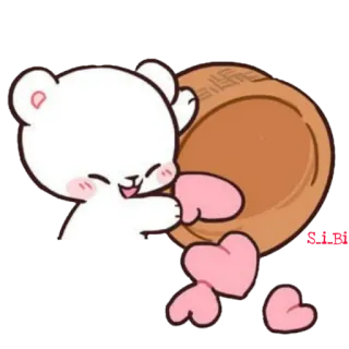 💕 LLSE orso, carino, amore, cuore, kawaii telegram sticker