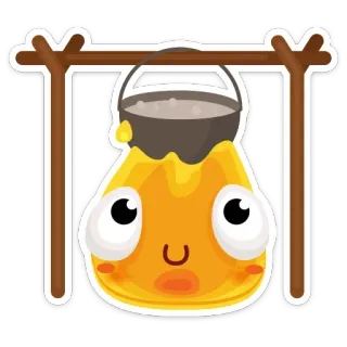 🥘 Kartun, Madu, Panci, Memasak, Lucu, Mata whatsapp sticker