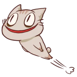 😃 gato, desenho animado, engraçado, animal, voando, humor, adesivo telegram sticker