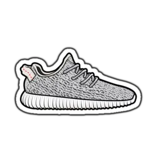 👟 sepatu, sepatu kets, pakaian, alas kaki, yeezy telegram sticker