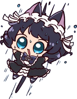 🙀 アニメ, 猫耳, メイド, ちび, かわいい, 漫画, 可愛い telegram sticker