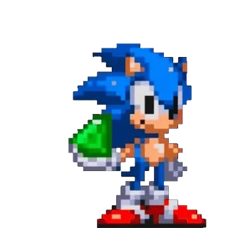 🌟 Sonic the Hedgehog sonic, pixel art, retro, video game, cartoon, hedgehog, sega telegram sticker