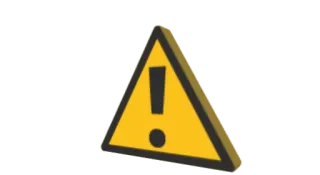 ⚠️ warning, caution, attention, triangle, exclamation, hazard telegram sticker