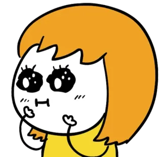 🙎 Desenho animado, Fofo, Emoji, Ilustração, Personagem, Kawaii whatsapp sticker