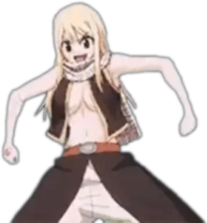 😜 Lucy Heartfilia Fairy Tail アニメ, FAIRY TAIL, ルーシィ・ハートフィリア, カートゥーン telegram sticker