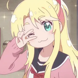 🌸 Anime, Chica, Lindo, Dibujo animado, Ilustración, Manga telegram sticker