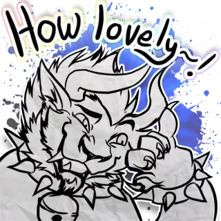 😉 How lovely Cartoon, Furry, Liefde, Schattig, Stel telegram sticker