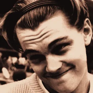 🌻 leonardo dicaprio, actor, portrait, young, vintage, celebrity telegram sticker