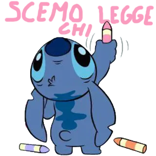 🐨 Stitch SCEMO LIBERACI stitch, disney, cartoon, alien, middle finger telegram sticker
