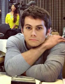 😐 Dylan O'Brien actor, man, portrait, celebrity, teen wolf, dylan o'brien telegram sticker