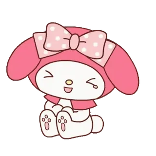 😊 My Melody My Melody, Sanrio, kawaii, lindo, dibujos animados, personaje, rosa telegram sticker