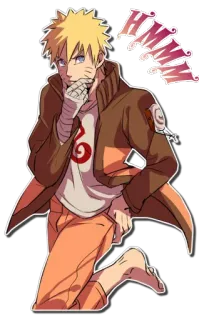 🤔 Naruto Uzumaki Naruto HMMM 애니메이션, 만화, 나루토, 나루토 우즈마키, 닌자, 만화영화 telegram sticker