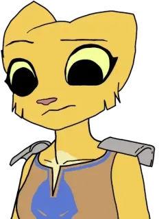 😔 Katze, Cartoon, Tier, Anthropomorph telegram sticker