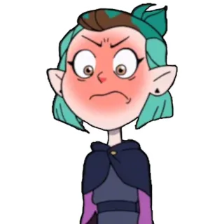 😠 Amity Blight The Owl House Amity Blight, The Owl House, angry, anime, cartoon, blush telegram sticker