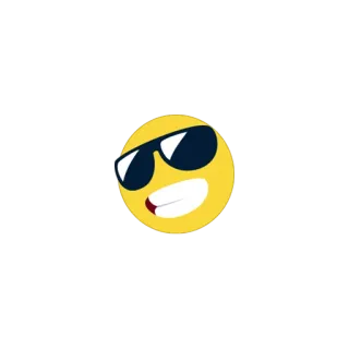 😎 emoji, cool, sunglasses, yellow, smiley telegram sticker