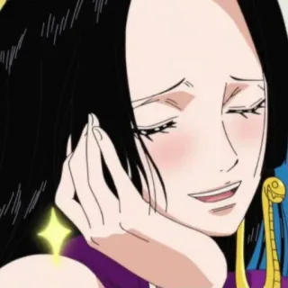 🥰 Boa Hancock One Piece anime, mulher, sorriso, personagem, bonita telegram sticker